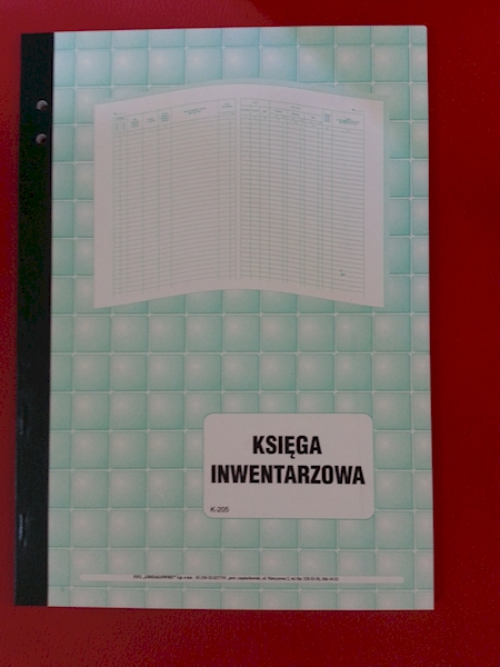 KSIĘGA INWENTARZOWA WYPOSAŻENIA K-205