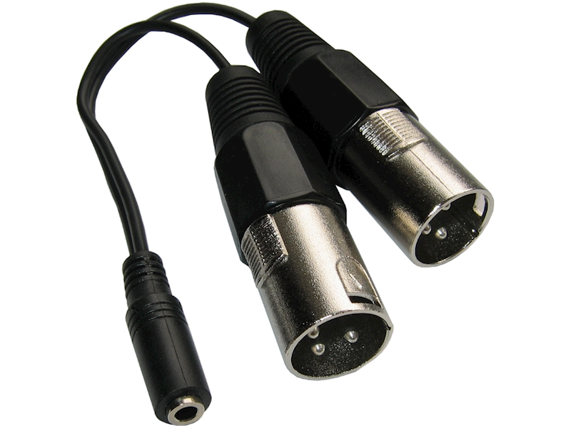 PRZEWÓD GN. JACK 3,5 / 2x XLR 0,1M