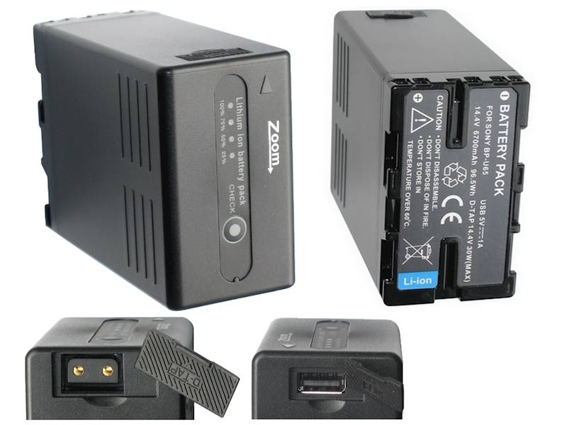 AKUMULATOR ZOOM BP-U65 6700mAh 96,5Wh DTap/USB