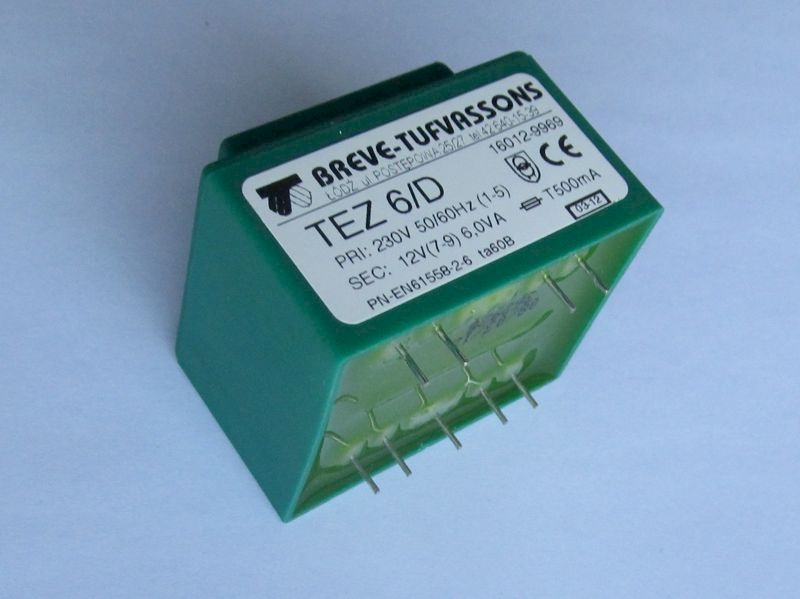 Transformator TEZ 6.0/D 230/12V 0,5A