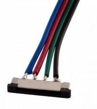 Złącze taśmy LED RGB 10mm z przewodami