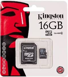 Pamięć microSDHC 16GB KINGSTON z adapterem class4