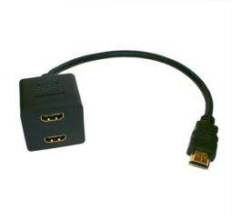 Spliter HDMI rozdzielacz na 2 porty Gold.