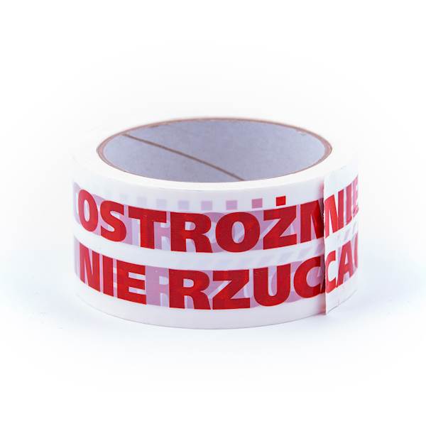 Taśma Pakowa 48x60y "OSTROŻNIE nie rzucać"