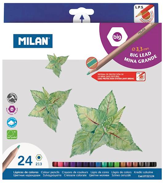 Kredki 24 kolory sześciokątne Milan