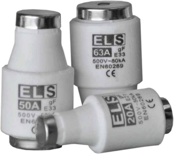 Wkładka topikowa ELS DIII 50A gF 500V 50kA E33 WTS