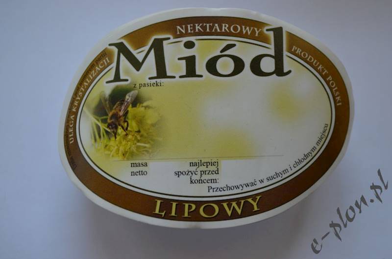 Etykieta samoprzylepna owalna - lipowy PE_P306