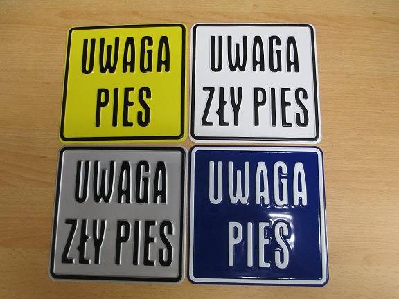 TABLICA UWAGA PIES MIDI