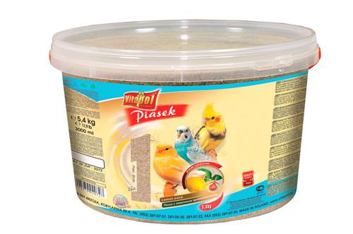 PIASEK PTAKI CYTRYNOWY 3L/5,4kg wiadro