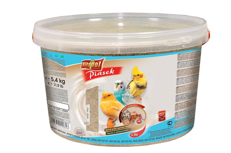 PIASEK PTAKI Z MUSZLAMI 3L/5,4kg wiadro