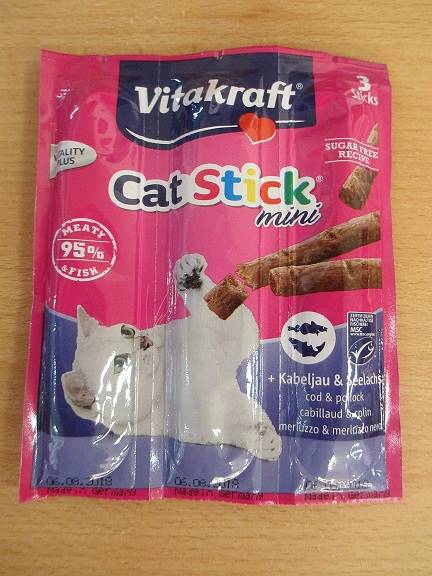 VITAKRAFT CAT STICK MINI 3szt DORSZ/CZERNIAK