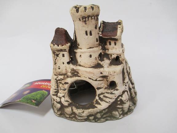OZDOBA RUINY ZAMEK NA SKALE 2 9,5x9x6cm