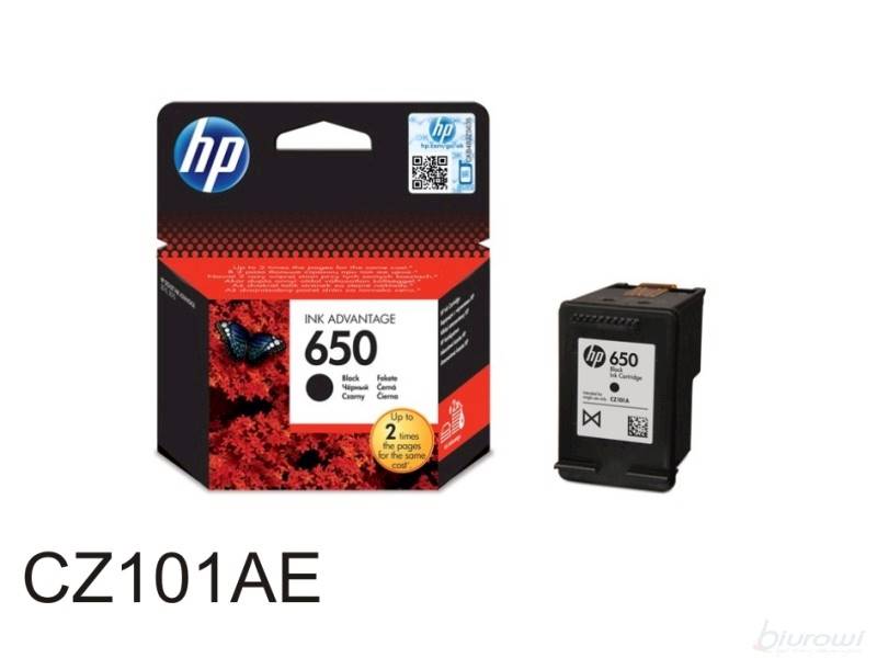 TUSZ HP NR: 650 CZARNY CZ101AE ORYGINALNY