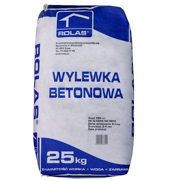 Zapr. ROLAS wylewka bet. B20 25kg